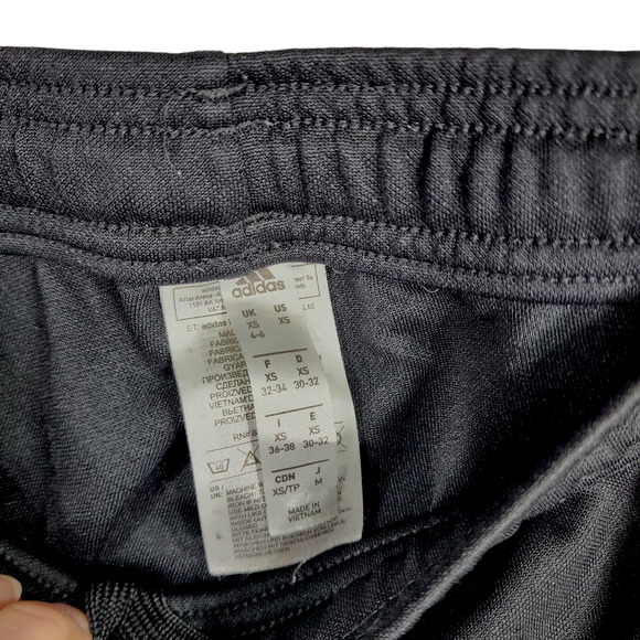 Adidas Climacool Pants XS 4-6 Women Black Running Ankle Zip 3 Stripe Performance - Picture 5 of 9